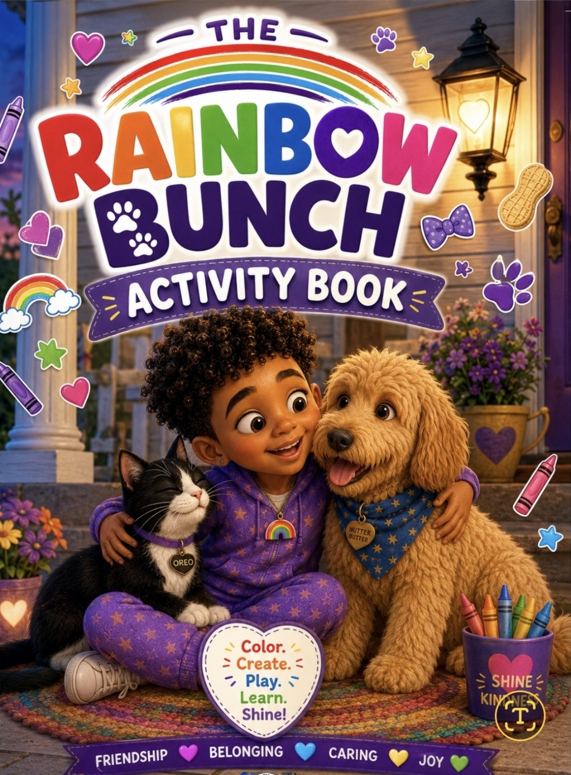 Cover of The Rainbow Bunch: Finding Home Activity Book by J. Ricc Rollins II